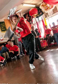 Darren Jhong demonstrating weapons form