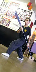 Danny Quon demonstrating guan dao