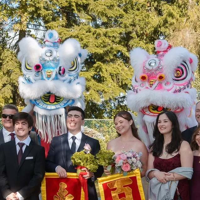 Lion dance at Ryan's wedding